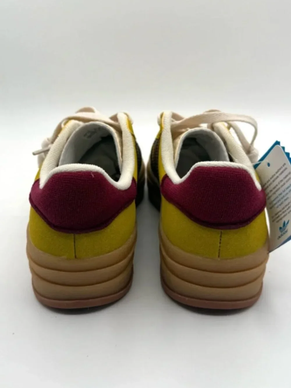 Women's Adidas Gazelle Bold Yellow Gum Bottom Casual Shoes / M 7 / W  8.5 40 EU